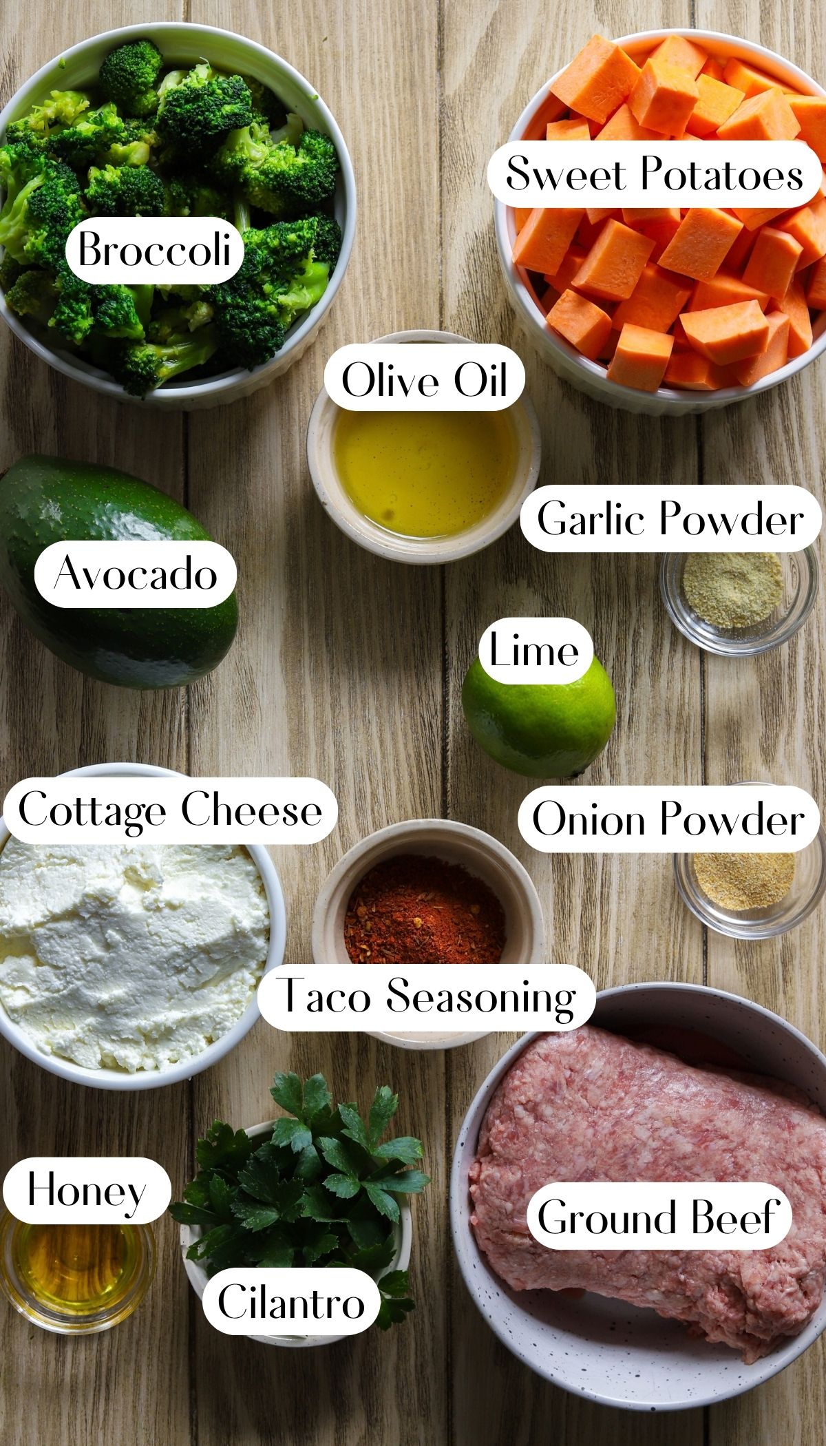 Nutritious Sweet Potato Breakfast Beef Bowls Ingredients