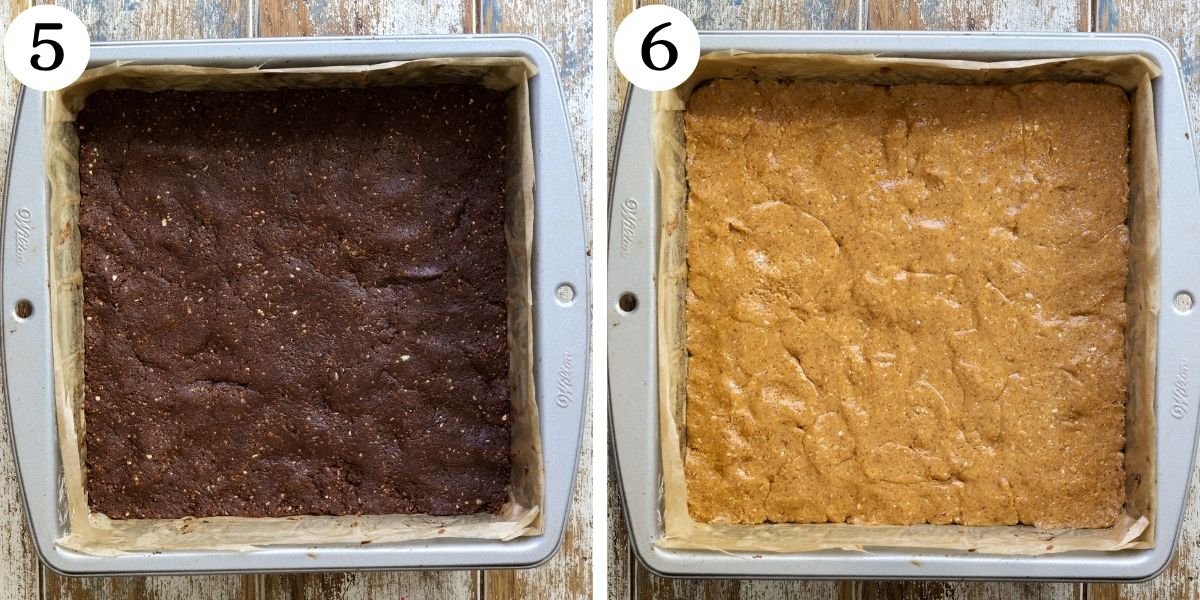 Easy Peanut Butter Stuffed Cottage Cheese Brownies Steps 5-6