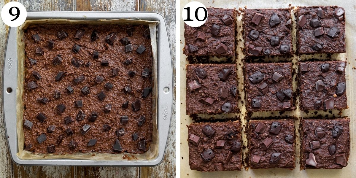 Satisfying Peanut Butter Stuffed Cottage Cheese Brownies Steps 9-10