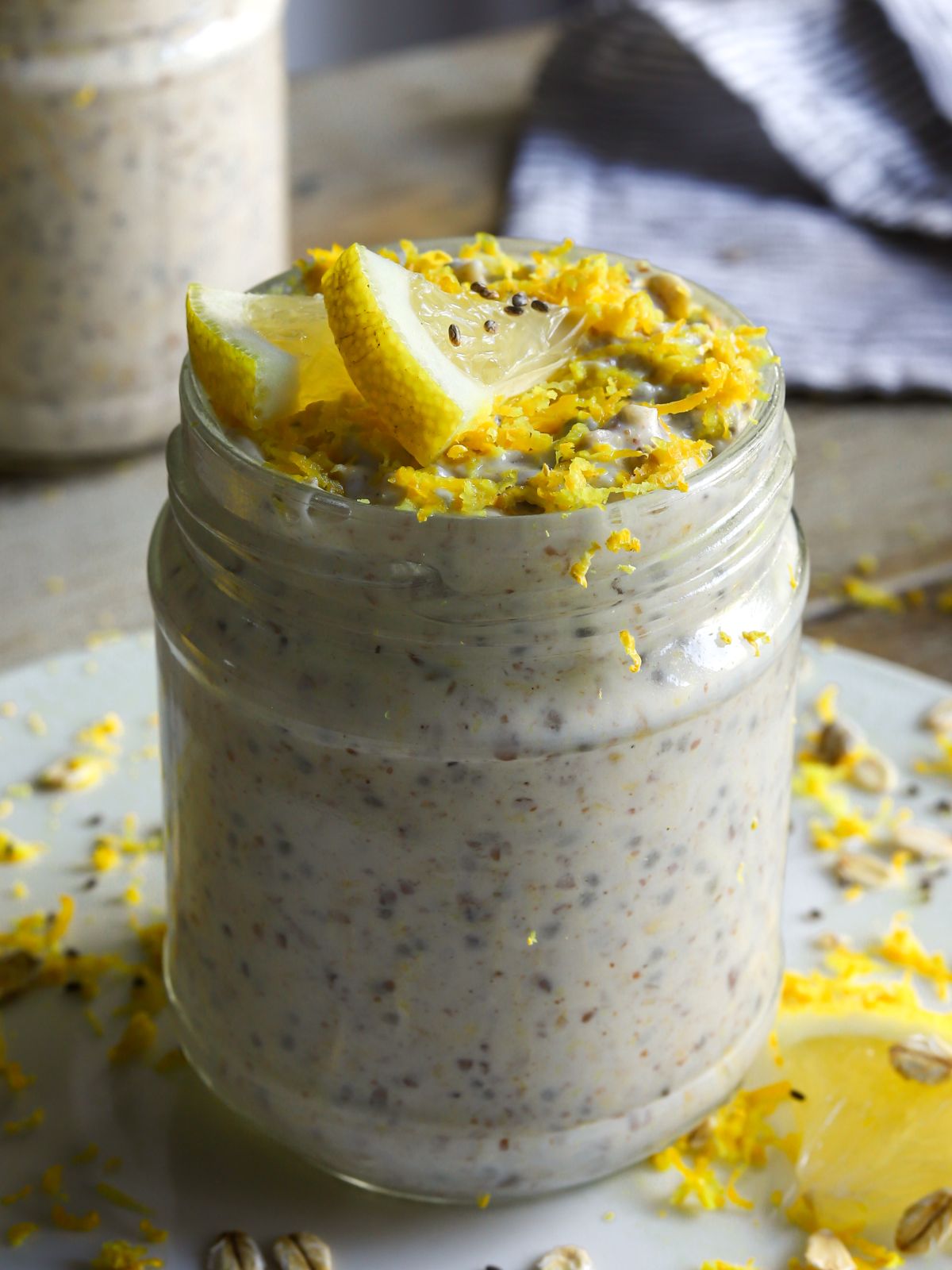 Yummy Lemon Cottage Cheese Overnight Oats