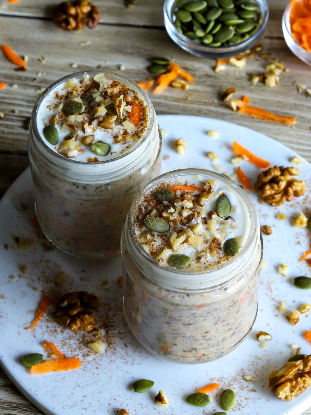 Delicious Carrot Cake Cheesecake Overnight Oats