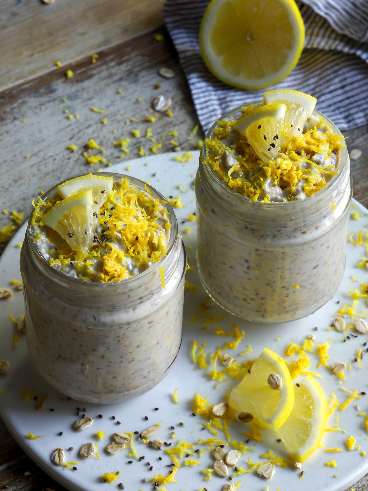 Nutritious Lemon Cottage Cheese Overnight Oats