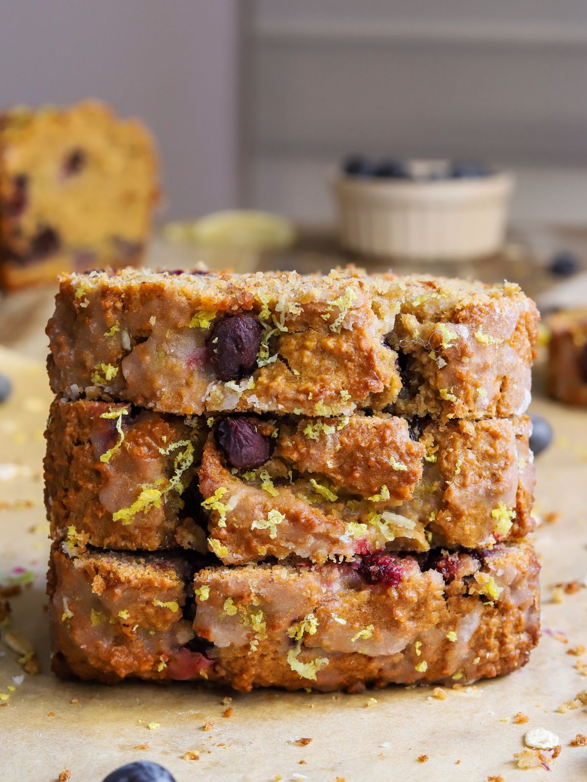 Tasty Blueberry Cottage Cheese Loaf Cake