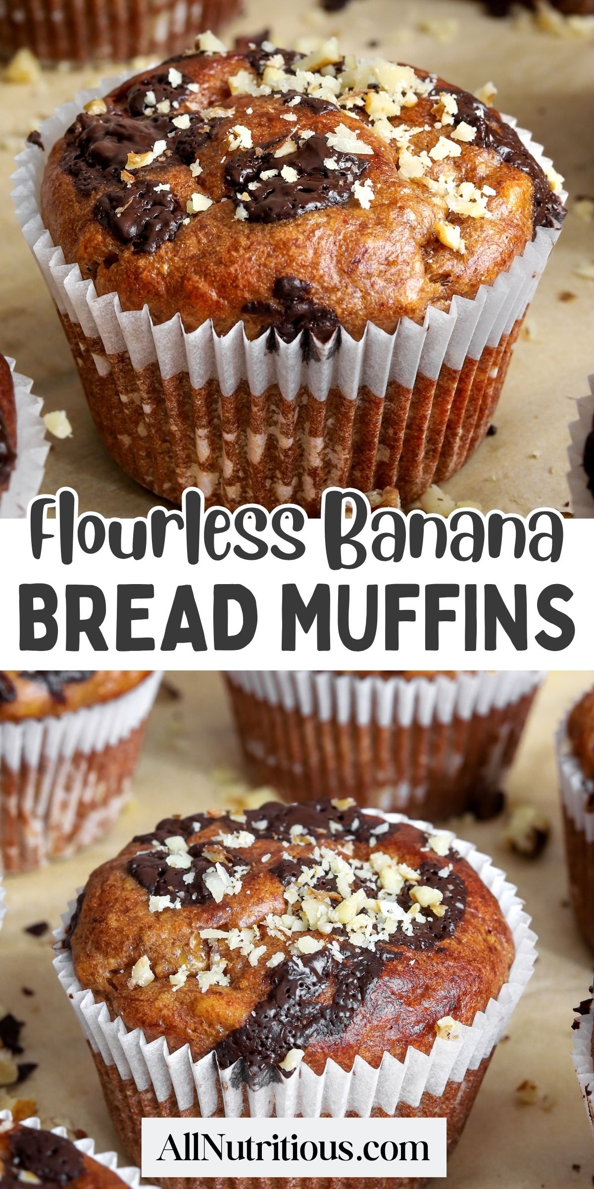 Flourless Banana Bread Muffins