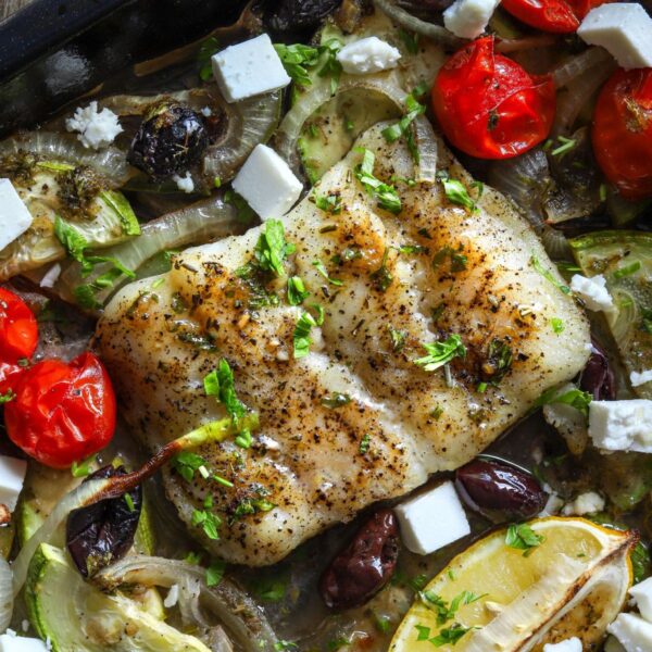 Sheet Pan Mediterranean Baked Cod