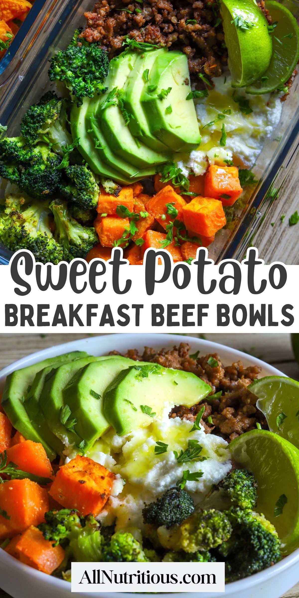 Sweet Potato Breakfast Beef Bowls